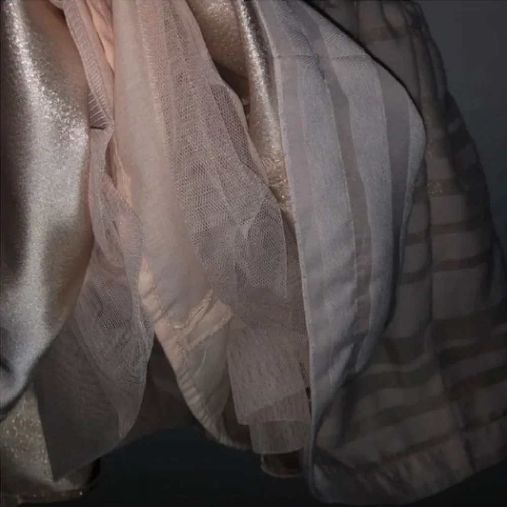 Kid's Tahari Pink Striped Formal Dress - Picture 9 of 10